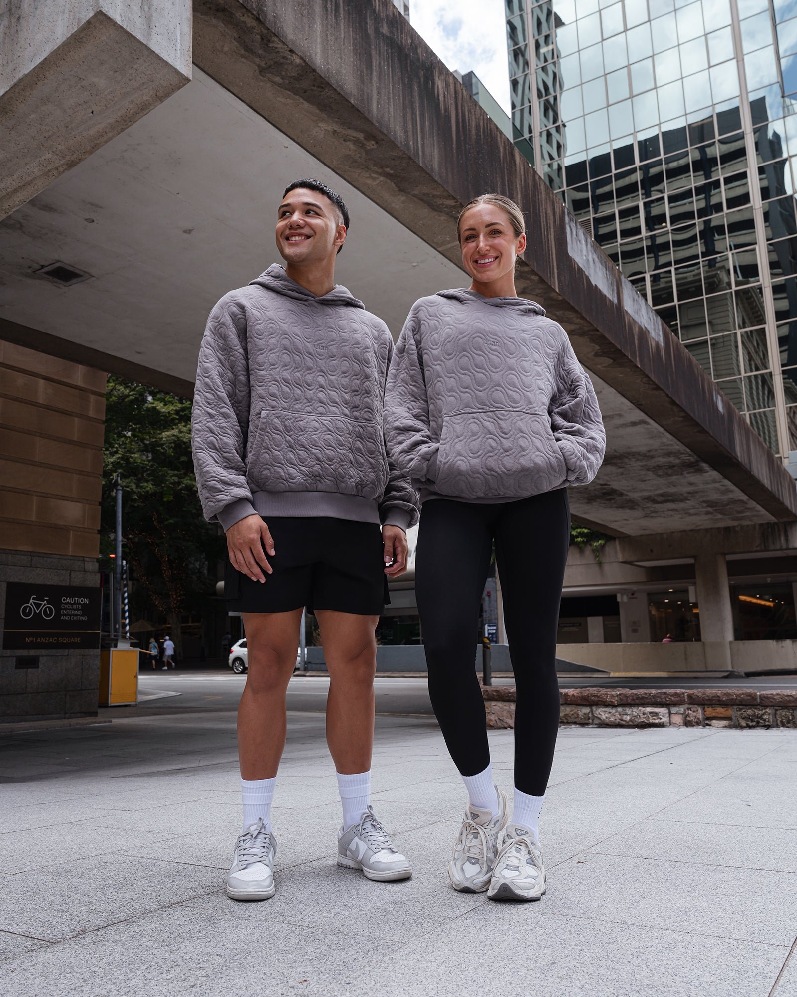 MVP Quilted Oversized Hoodie - Storm Front-Geometric