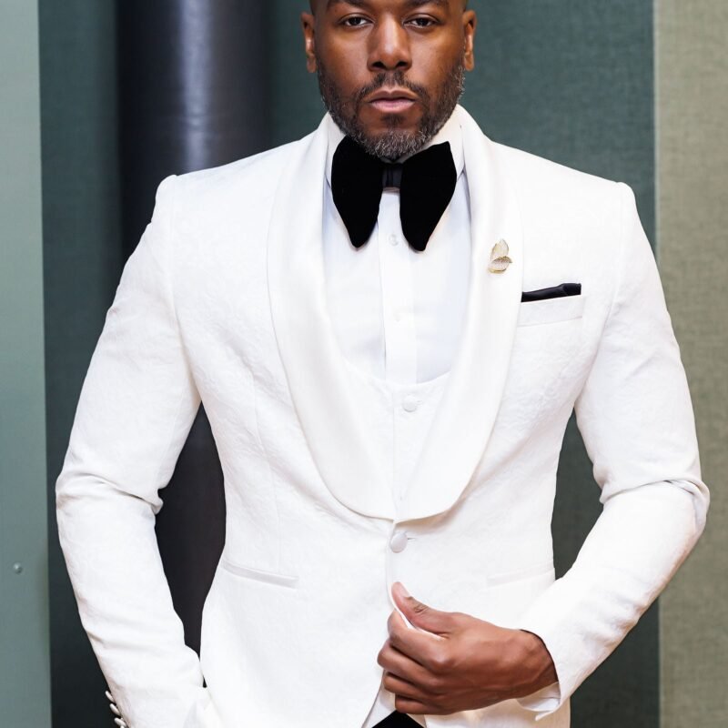 Grand Occasion  - Custom 3 Piece Tuxedo - White on White