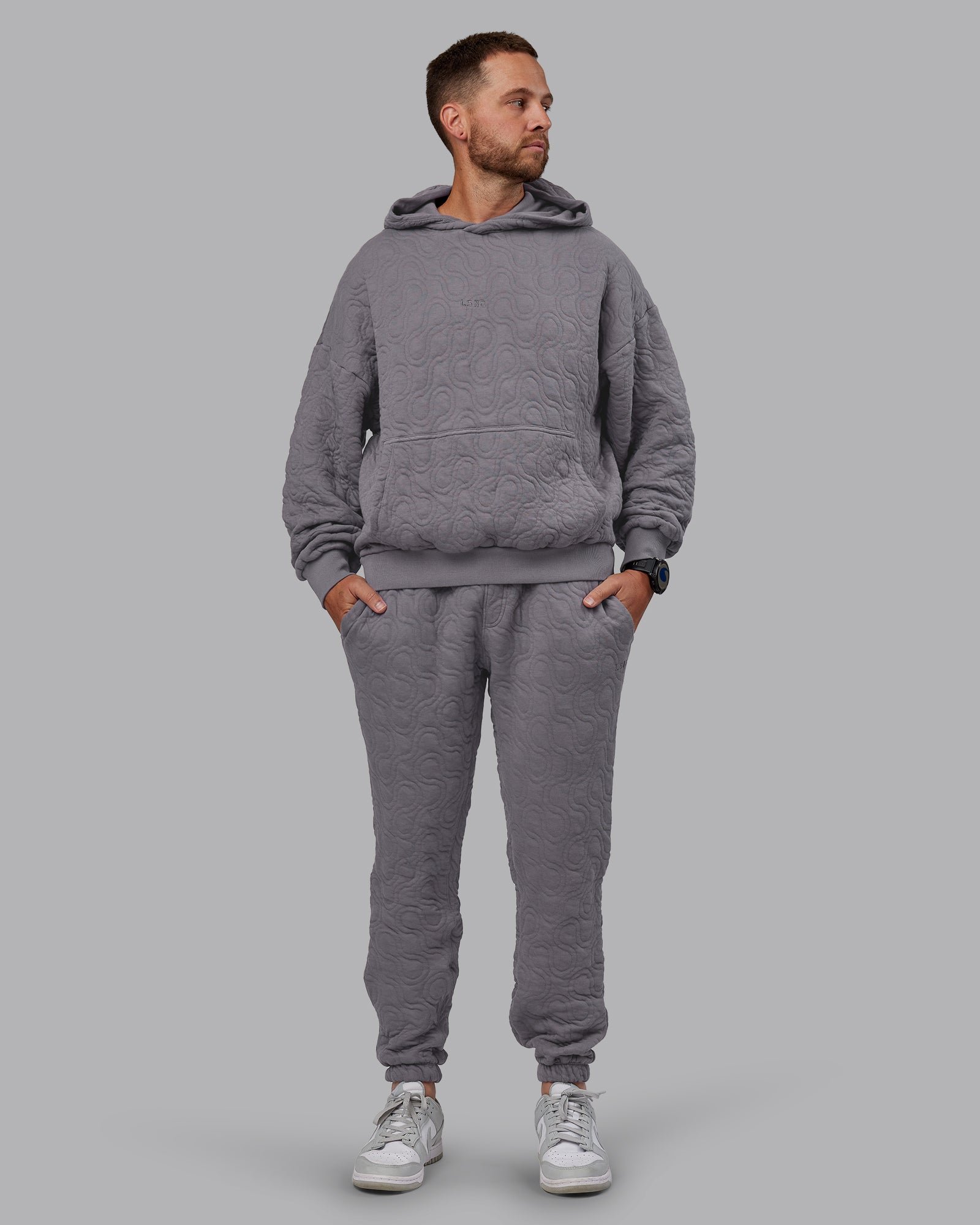 MVP Quilted Oversized Hoodie - Storm Front-Geometric