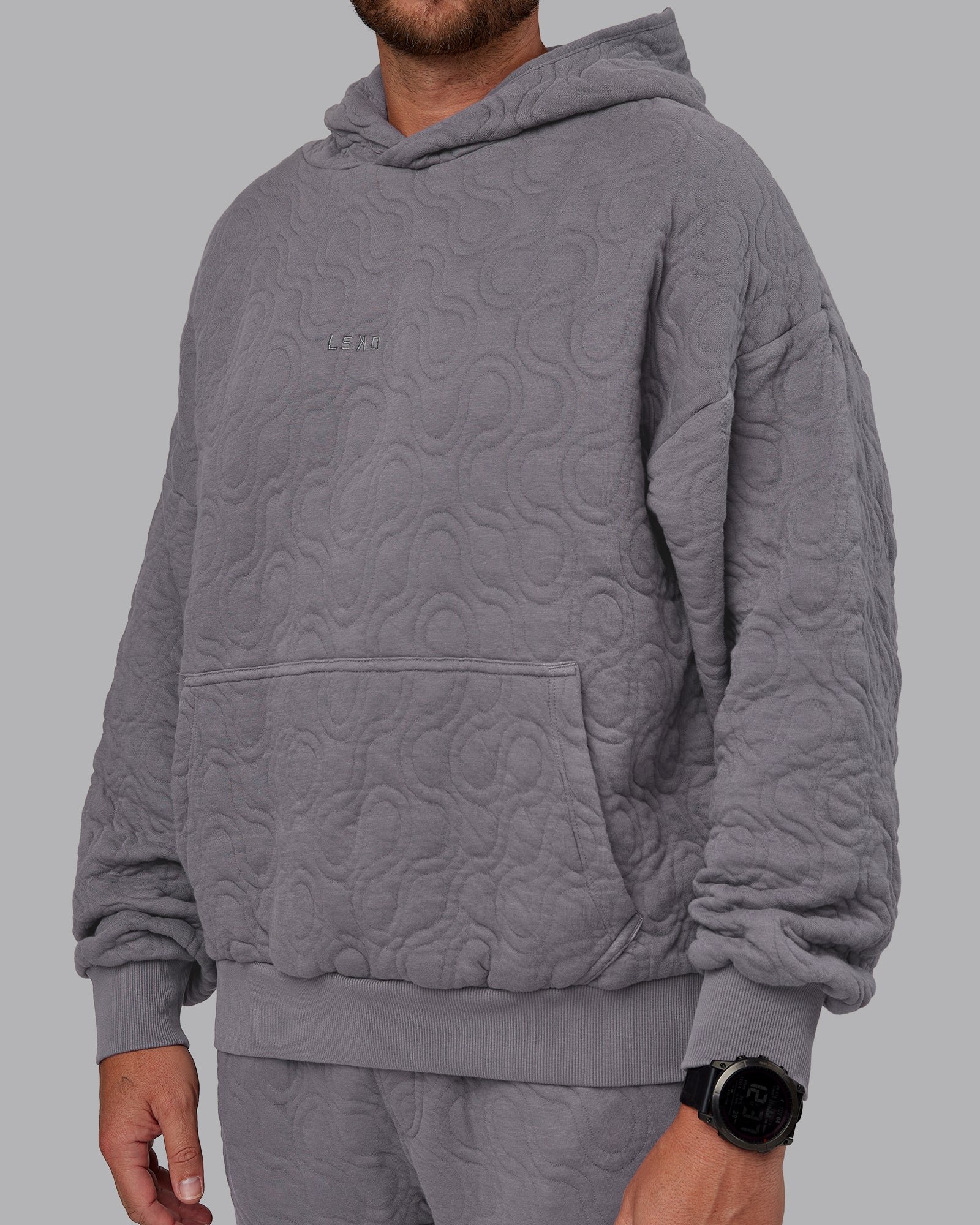 MVP Quilted Oversized Hoodie - Storm Front-Geometric